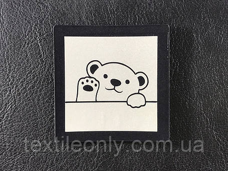 Нашивка Ведмедик світловідбиваючий 50х50 мм, фото 1