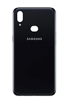 Задня кришка для Samsung A107F Galaxy A10s 2019, чорна, оригінал + скло камери