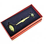 Масажер нефритовий подвійний валик із ручкою у футлярі, фото 2