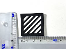 Нашивка Офф вайт/Off White 35х35 мм, фото 2