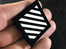 Нашивка Офф вайт/Off White 35х35 мм, фото 4