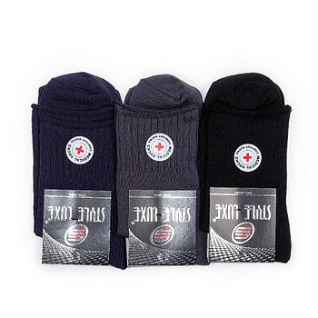 Медичні чоловічі шкарпетки без резинки Luxe Style