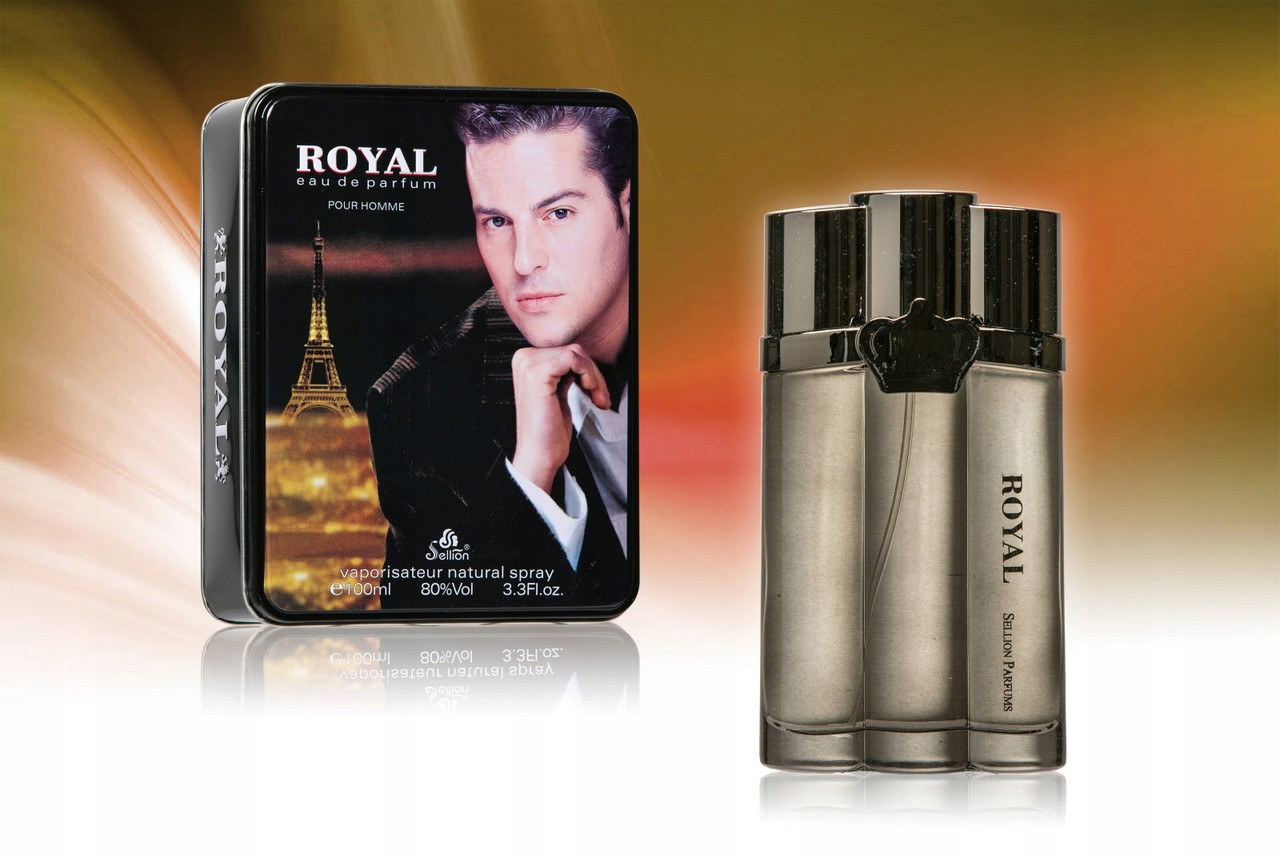 Парфумована чоловіча вода ROYAL Metal edp 100 ml. Сувенірна парфумерія.