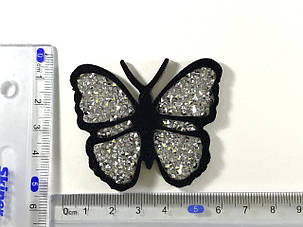Нашивка Метелик із камінням 60х50 мм, фото 2