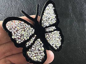 Нашивка Метелик із камінням 60х50 мм, фото 3