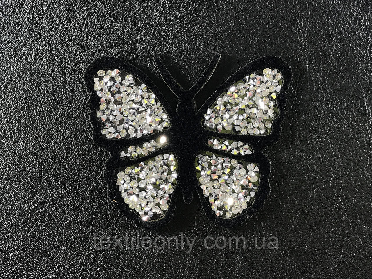 Нашивка Метелик із камінням 60х50 мм