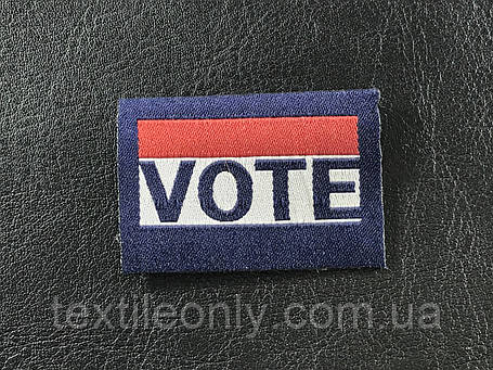 Етикетка VOTE жакард 45х30 мм, фото 1