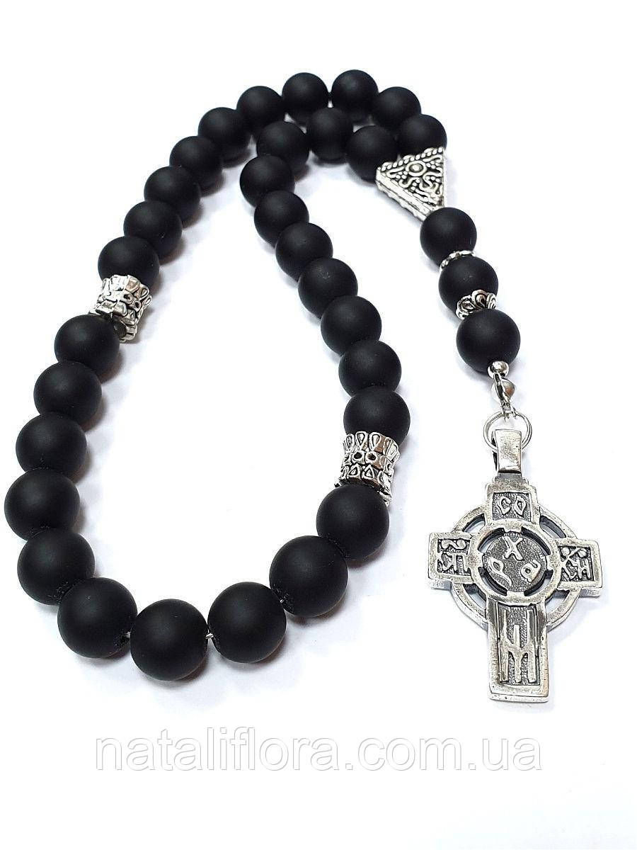 Купить Четки православные из шунгита на 30 камней. Крест и вставки ...