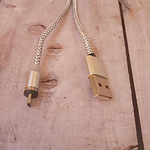 Магнітний кабель Fast Chager для зарядки Micro-USB 360 круглий (Оригінальні фото), фото 3