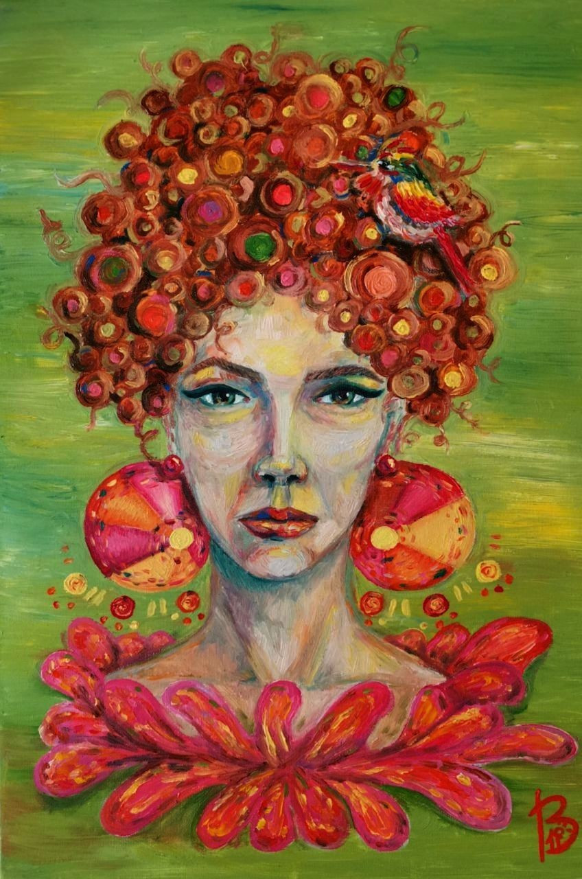 Картина олійними фарбами "Еріка", живопис 40*60, фото 1