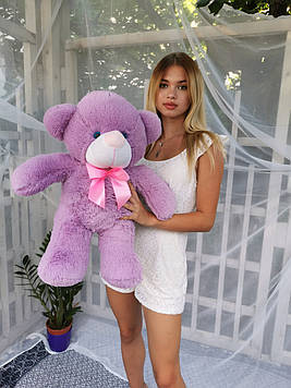 М'яка іграшка Ведмедик Рафаель 80 см Плюшева іграшка для коханої М'яка плюшева іграшка Ведмедик для дітей Лаванда