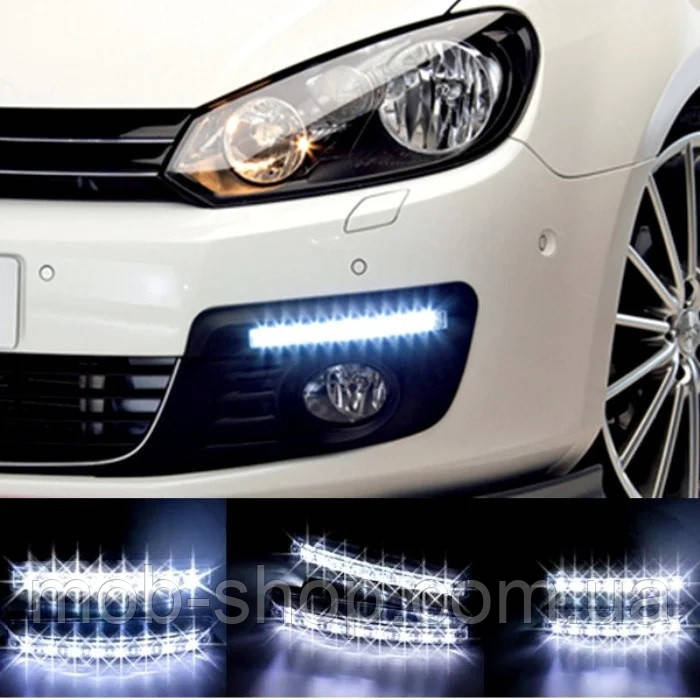 Універсальні денні ходові Вогні DRL 8 діодів LED фари денного світла для авто