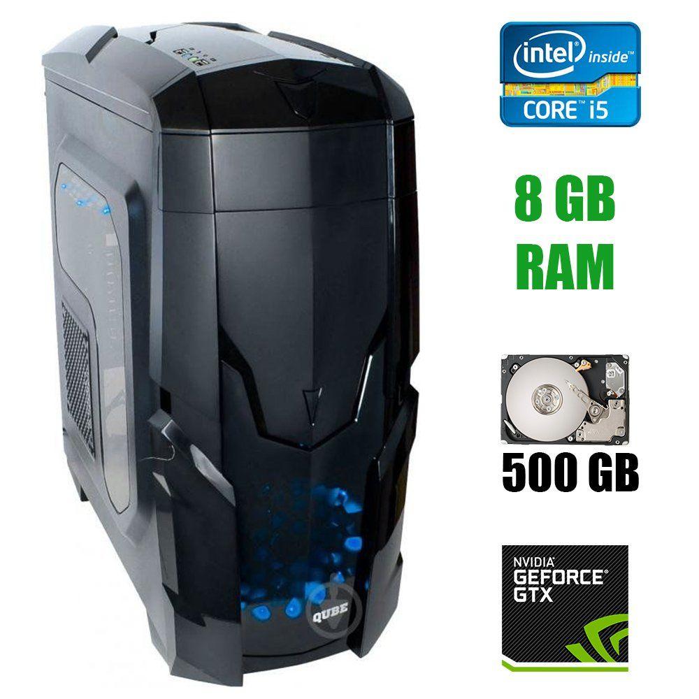 Qube QB40X LED / Intel Core i5-4570 (4 ядра по 3.2 - 3.6 GHz) / 8 GB DDR3 / 500 GB HDD / nVidia GeForce GTX