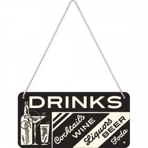 Вивіска на шнурку "Sing Drinks" Ностальгічне Art (28010)