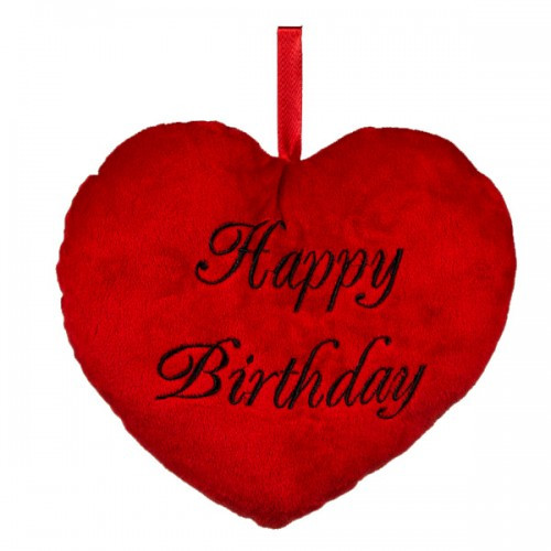 Сердце плюшевое "Happy Birthday"