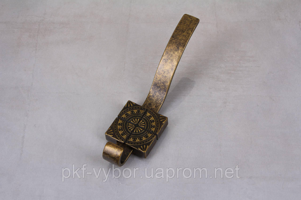Мебельный крючок Falso Stile KK-7 двойной - старое золото - фото 1 - id-p1281249274