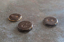 Керамічні ґудзики коричневі 25 мм