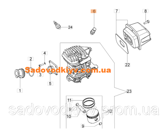Декомпресійний клапан для бензопилки Oleo-Mac GS 44 (50230012R)