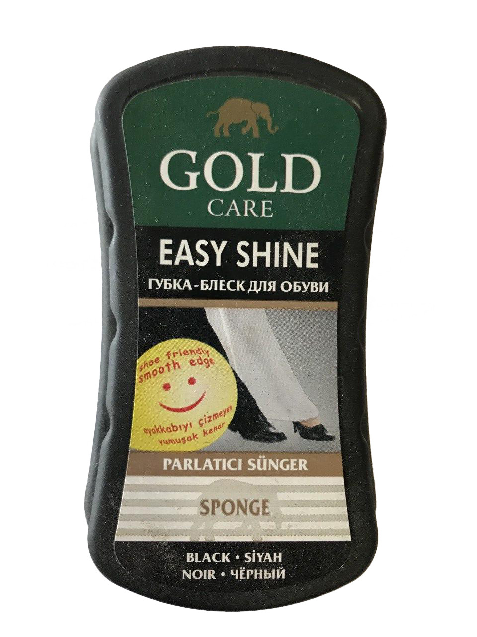 Губка блиск для взуття GOLD CARE Easy shine чорний (sponge) 8 мі образна