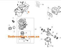 Крышка двигателя для бензопилы Oleo-Mac GS 45 (50180195R)