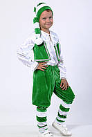 Новорічний карнавальний костюм Гном з велюру для дітей від 5 до 8 років