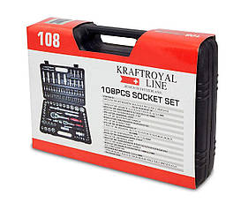 Набір інструментів для дому машини гаража Kraft Royal Line 108 PCS ручні інструменти, фото 4
