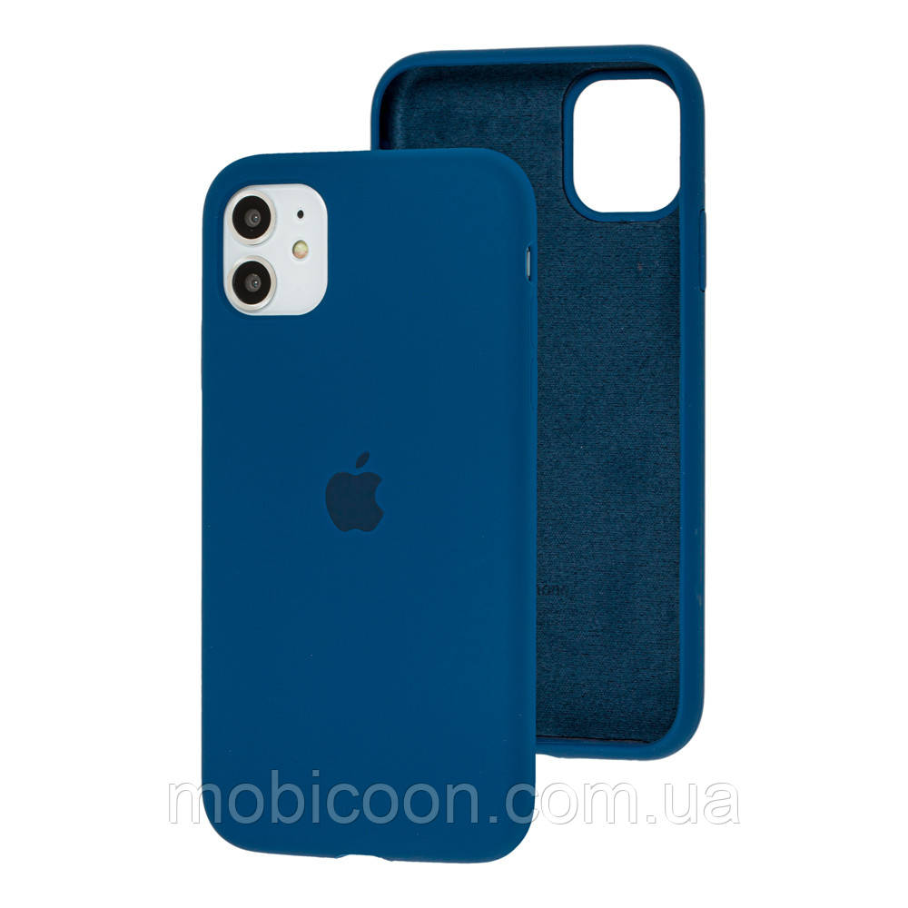 Чехол Silicone Case Full для iPhone 12 mini blue cobalt