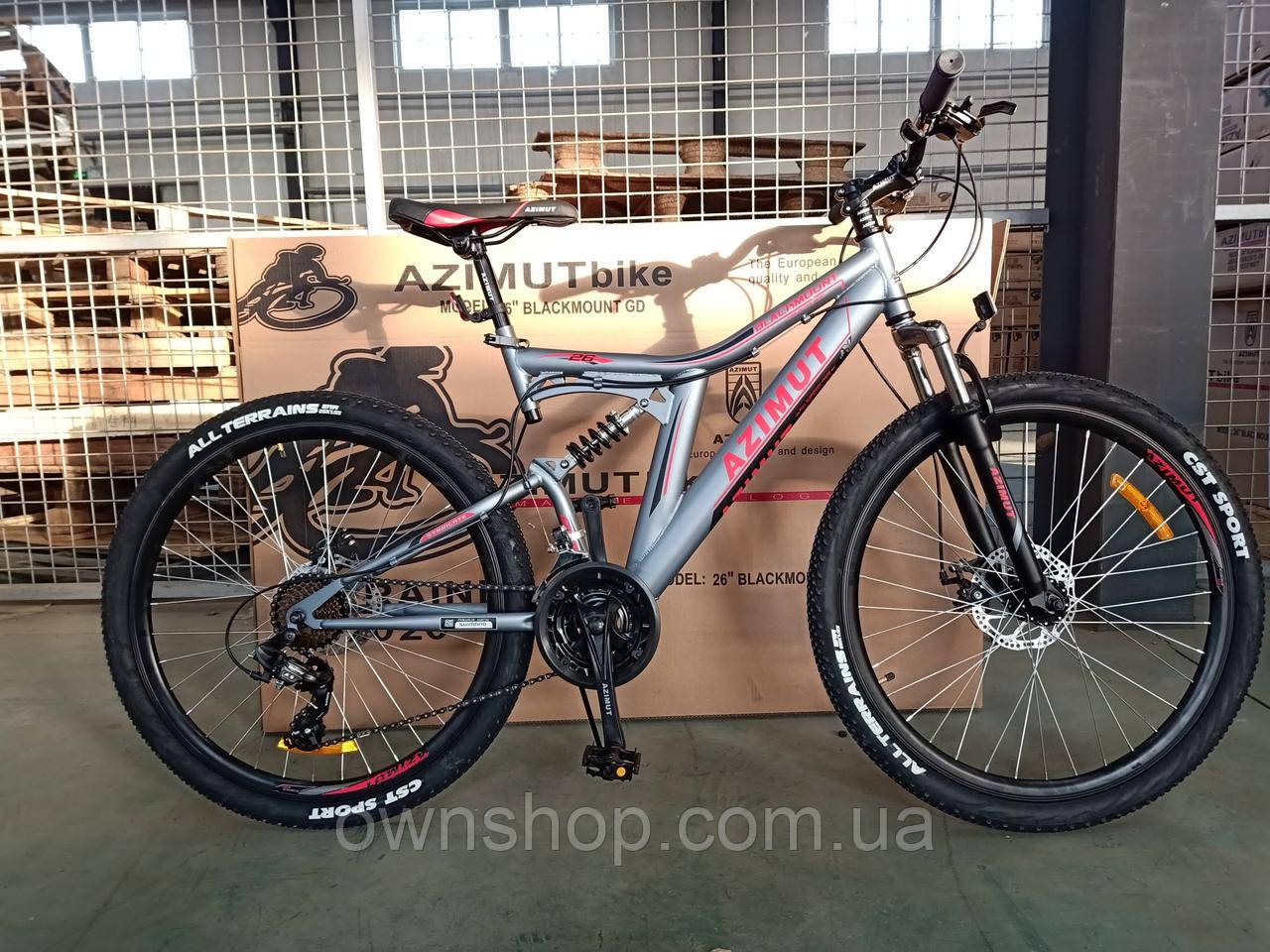 Велосипед гірський AZIMUT Blackmount 24" рама 16", FRD сірий