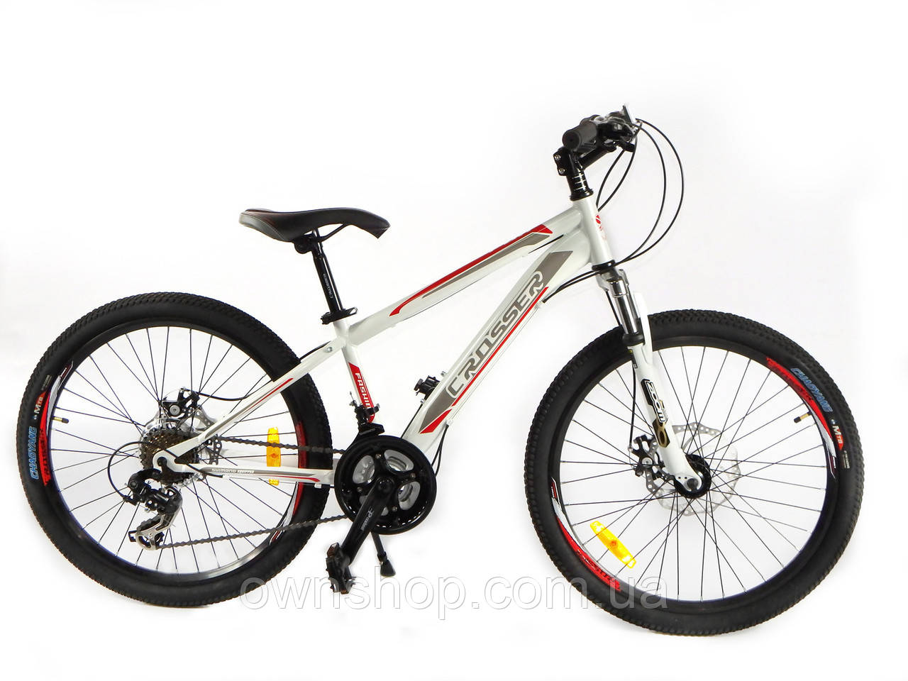 Велосипед гірський Crosser FOX G-FR/D-1 24" білий, фото 1