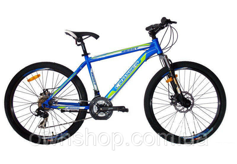 Велосипед гірський Crosser Beast G-FR/D-1 26" синій, фото 1