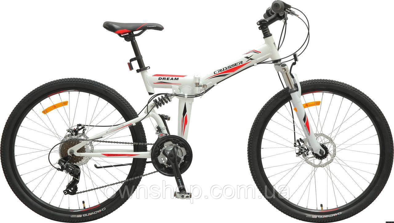 Велосипед Crosser Dream Folding 26" білий гірський алюмінієвий складаний