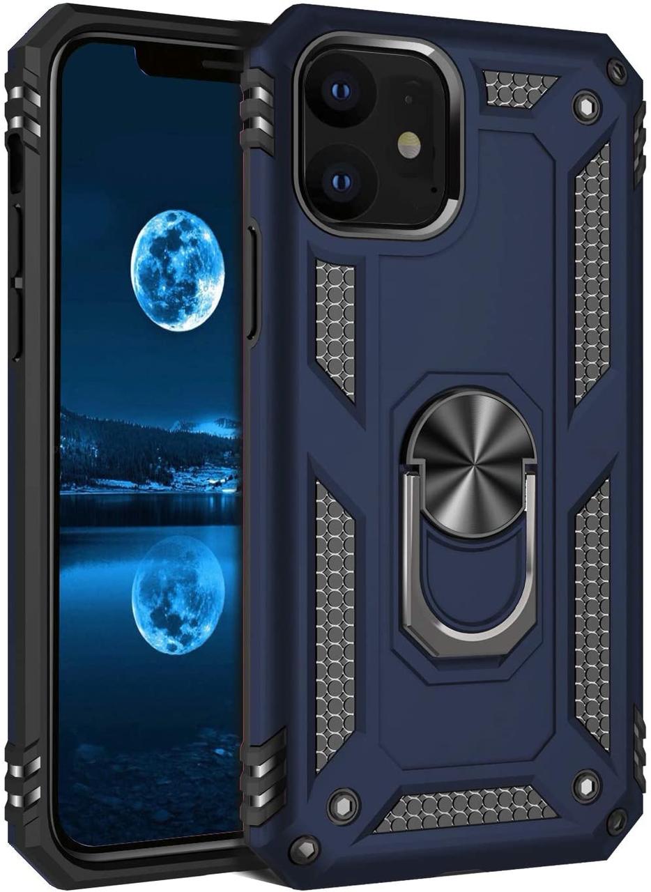 Чехол Shield для Iphone 11 бампер противоударный с кольцом Dark-Blue - фото 6 - id-p1281313937