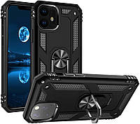 Чехол Shield для Iphone 11 бампер противоударный с кольцом Black