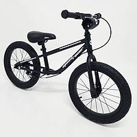 Детский беговел с ручным тормозом 16"(BRN)B-2 Black Air wheels