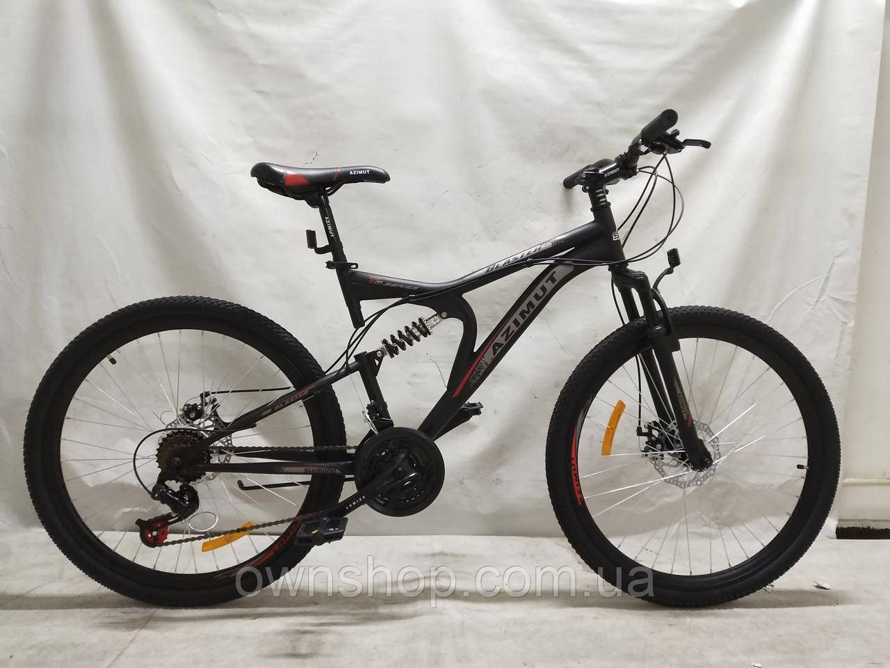 Велосипед гірський двопідвісний Blaster 24" чорно-червоний, фото 1