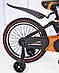Велосипед дитячий із додатковими колесами 18" S500 Чорно-червоний, фото 5