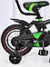 Велосипед дитячий 12" S500 Чорно-зелений, фото 4