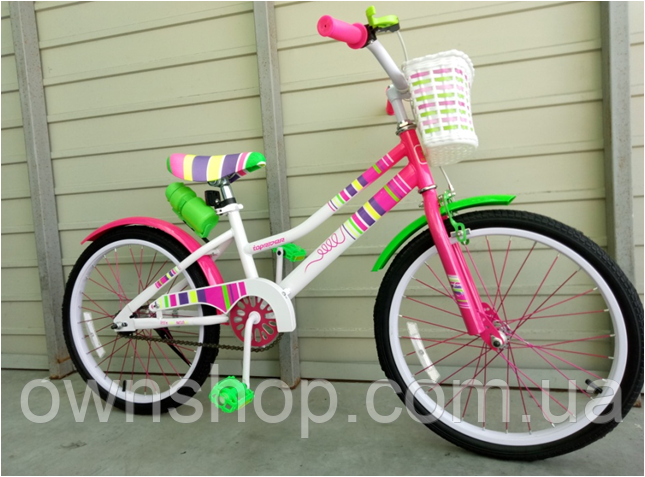 Велосипед стильний дитячий TopRider "Litlle Miss" 20" рожевий, фото 1