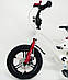Дитячий велосипед SIGMA MERCURY 14" з дисковими гальмами. Магнієва рама (Magnesium). Білий, фото 4
