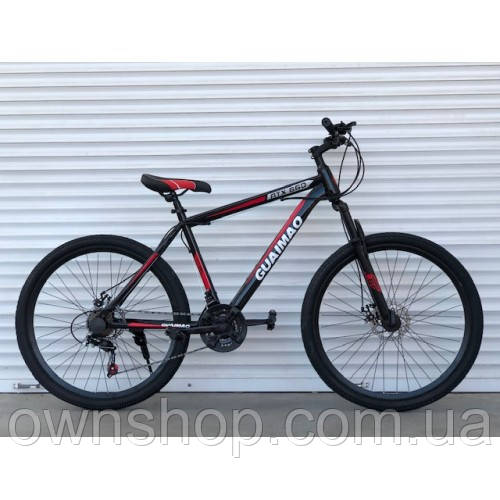 Велосипед гірський TopRider-275, сталева рама 17", колеса 27,5" *2.25 Червоний
