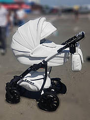 Універсальна всесезонна дитяча коляска 2 в 1 "Lorex". дощовик, москітка, сумка Білий
