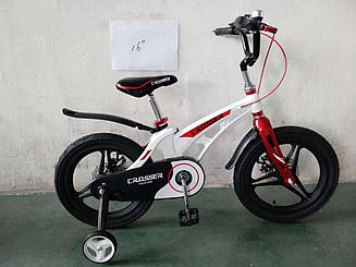 Дитячий полегшений велосипед MAGNESIUM "PREMIUM" 16" White