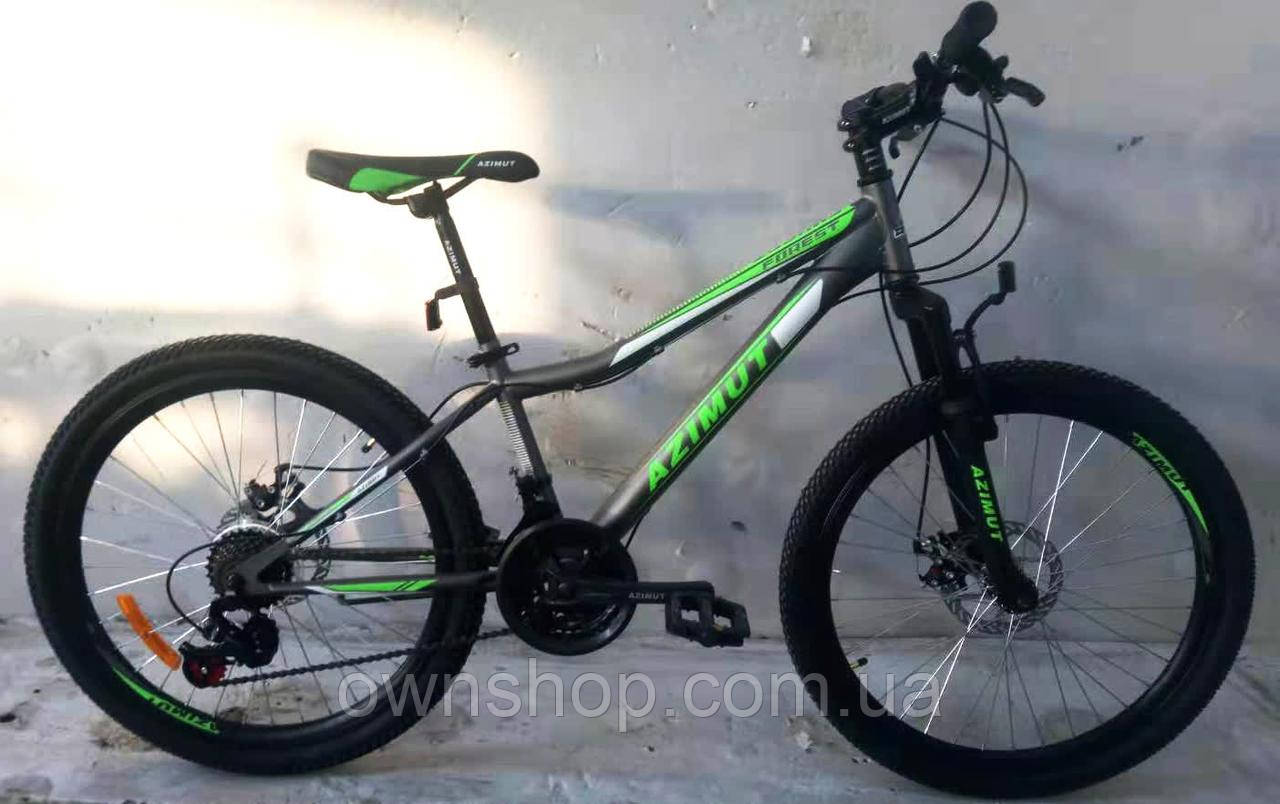 Велосипед гірський Azimut Forest 24" FRD, рама 12,5", сірий, фото 1