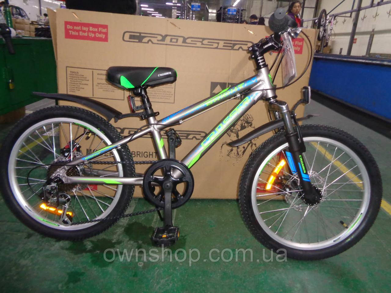 Велосипед гірський алюмінієвий Crosser Bright-1 20", сірий, фото 1