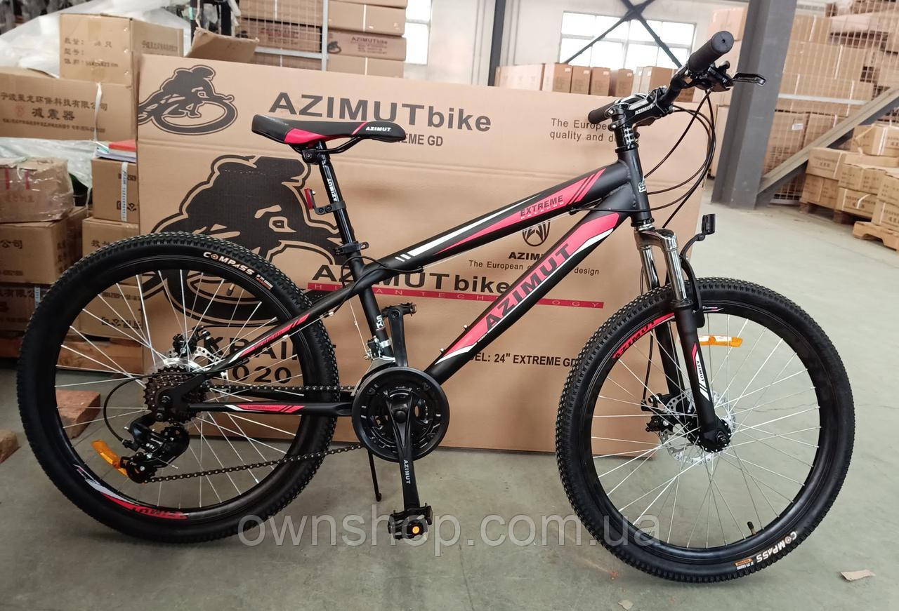 Велосипед гірський Azimut Extreme 26" GFRD, чорний, рама 14"