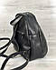Жіночий рюкзак молодіжний міський чорний з екошкіри, фото 4