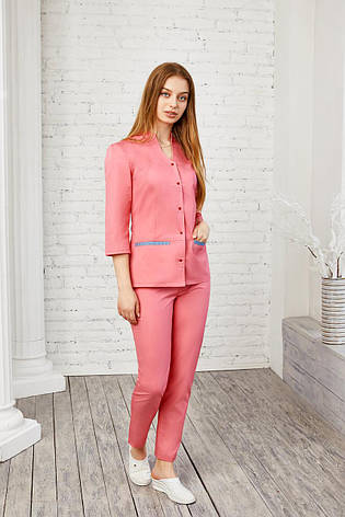 Жіночий медичний костюм Камілла рожевий - Костюм косметолога - Костюм масажиста, фото 1