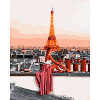 Картина раскраска по номерам на холсте - 40*50см Никитошка GX36079 Над Парижем
