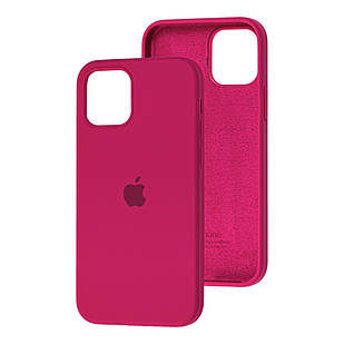 Чохол Silicone Case Full для iPhone 12 / 12 Pro rose red