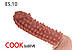 Насадка на пеніс з пухирцями Kokos Extreme Sleeve ES-010 S, фото 3